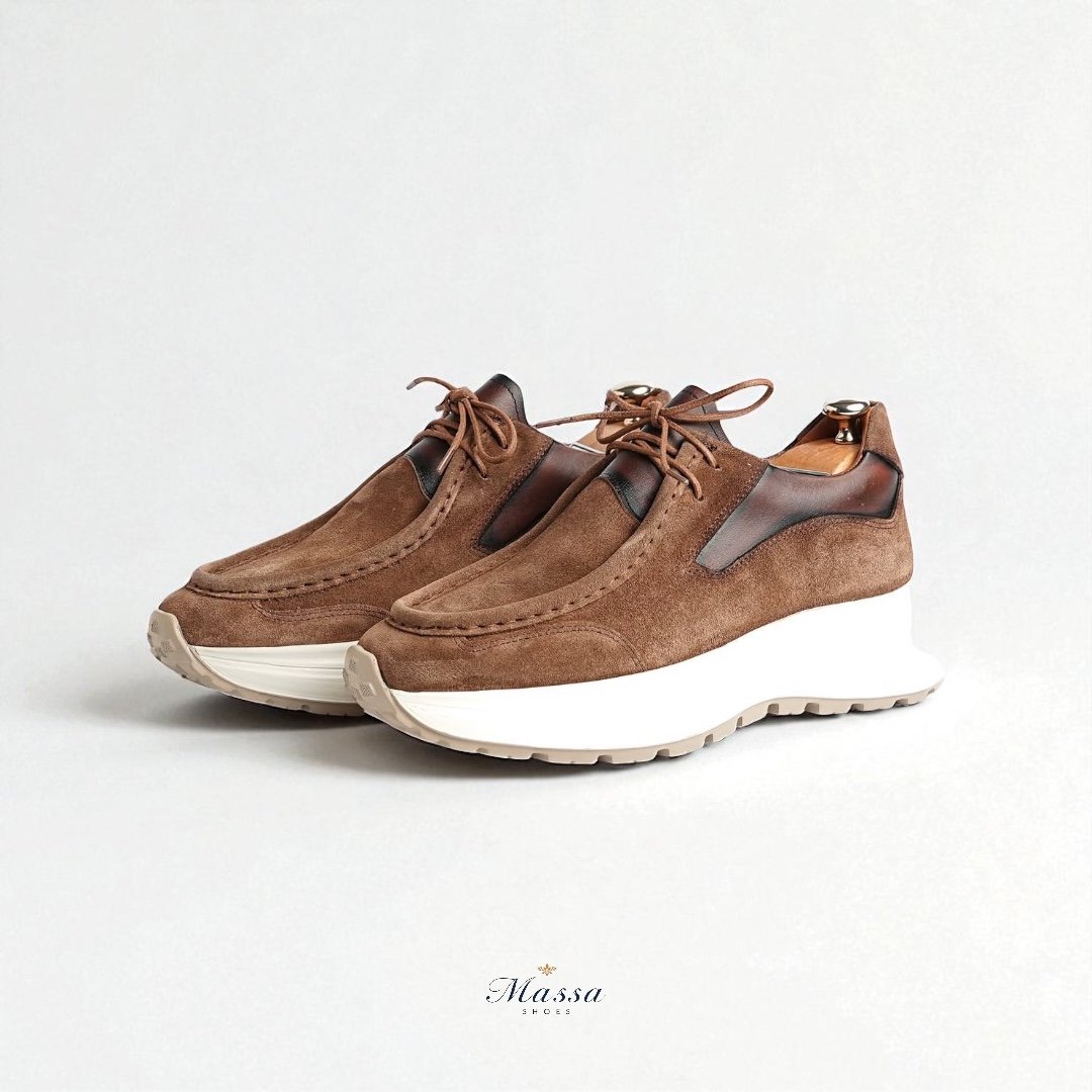 Massa Bej Deri Sneaker