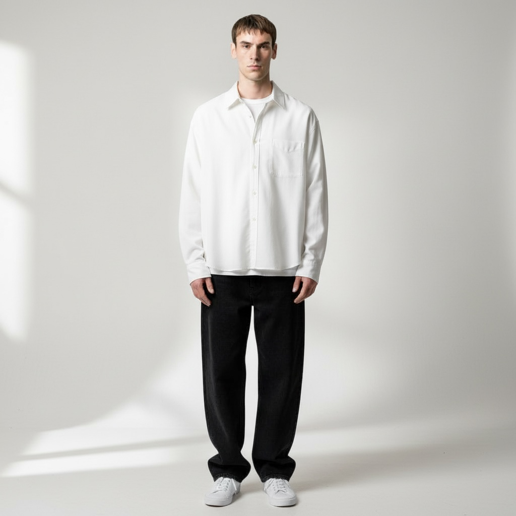 Massa Beyaz Oversize Oxford Gömlek