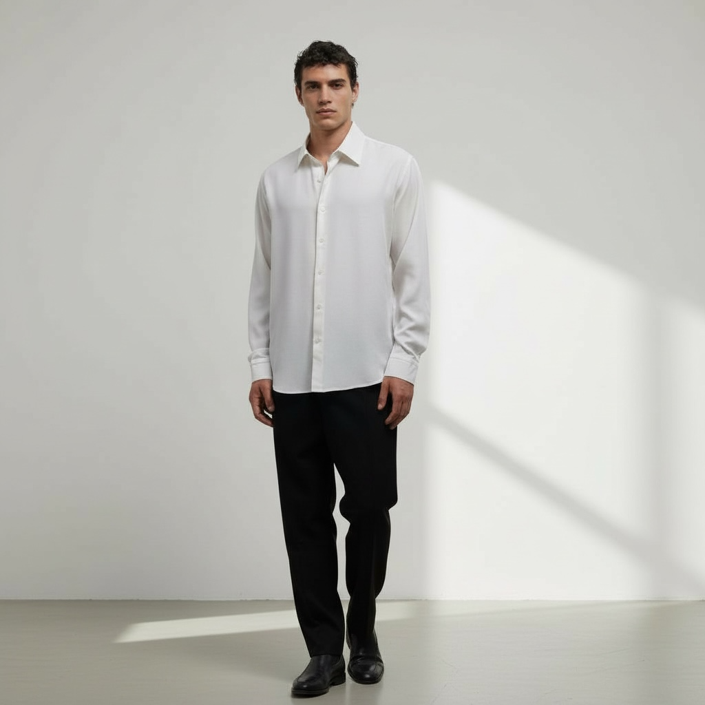 Massa Ekru Teknik Regular Fit Gömlek